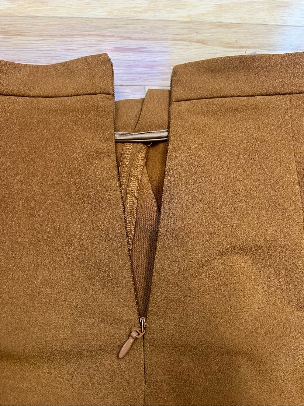 NWT House of CB Cosima Drape Front Trousers in Camel - Picture 14 of 16